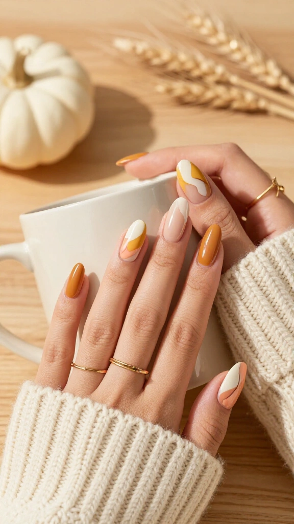 Subtle Candy Corn Swirls