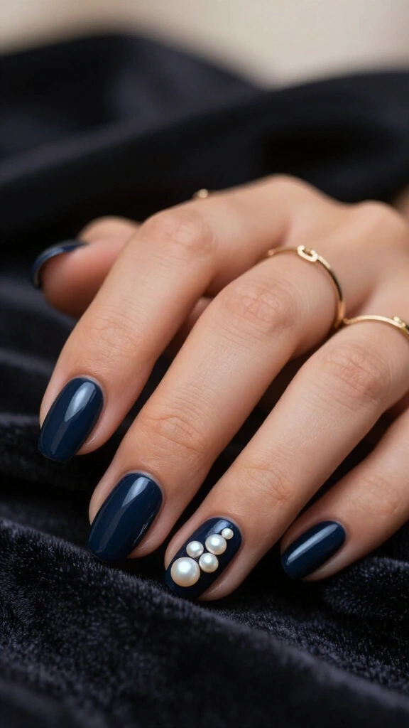 Pearl-Embellished Midnight Sky