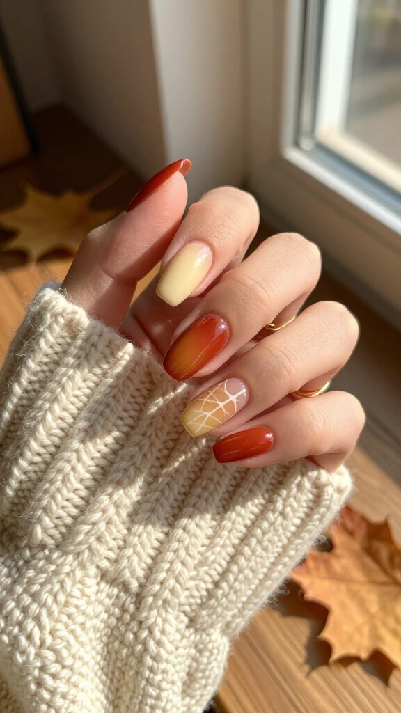 Terracotta Ombré Cobwebs