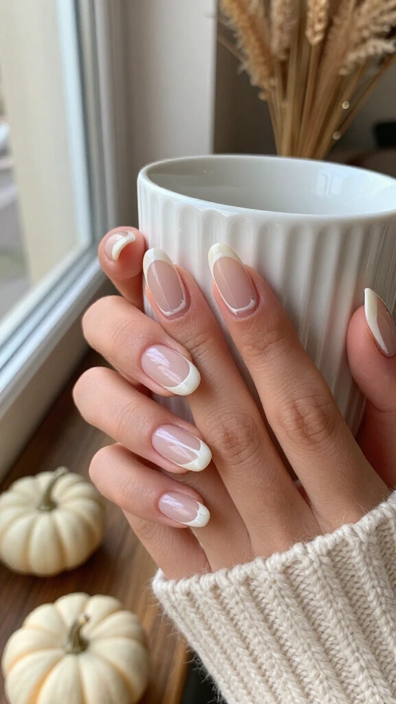 Bone Outline French Manicure