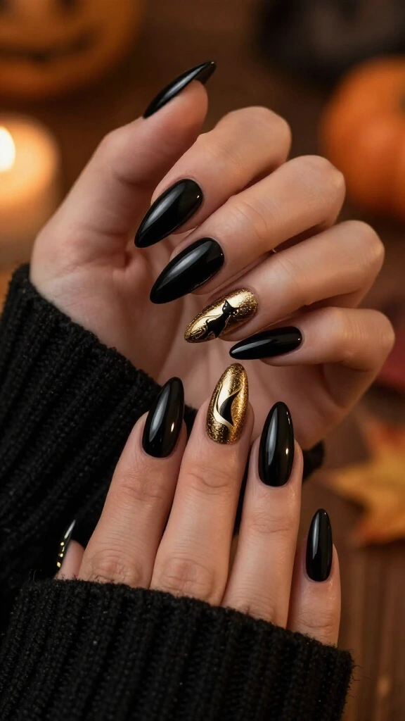 Midnight Black Cat Stilettos