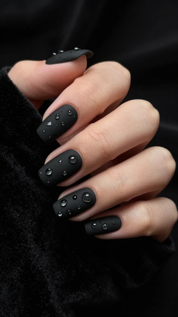 Matte Onyx with 3D Gloss Droplets
