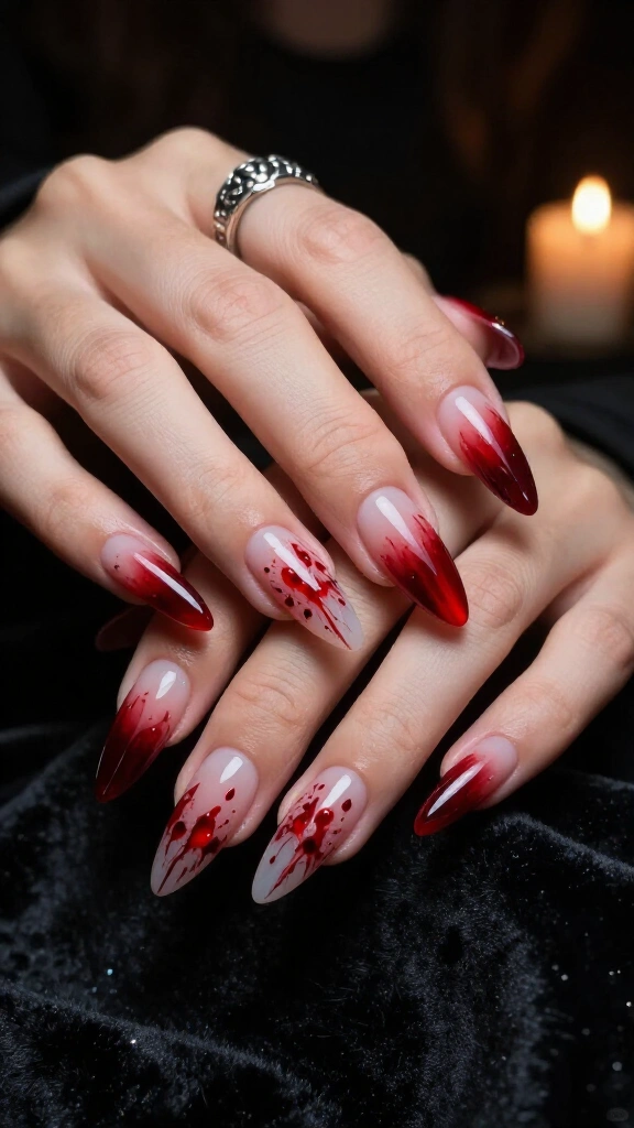Terrifyingly Chic Red Jelly Blood Splatters