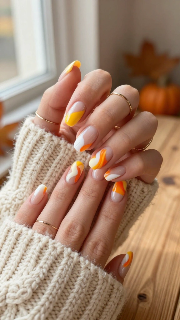 Candy Corn Micro Swirls