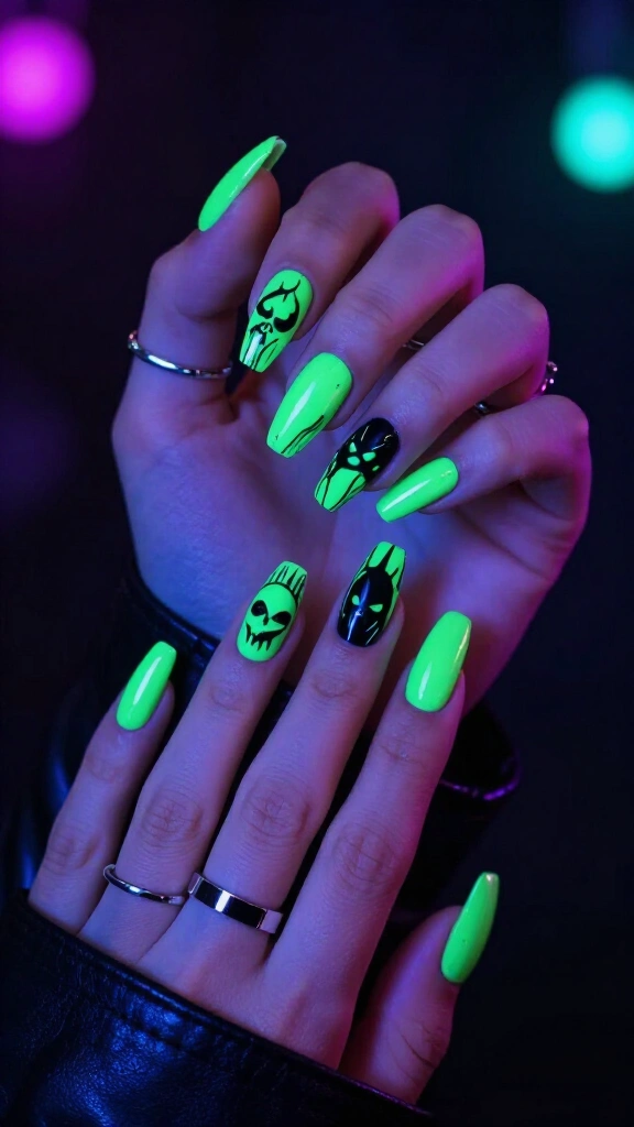 Neon Slime Green Cyberpunk Ghouls
