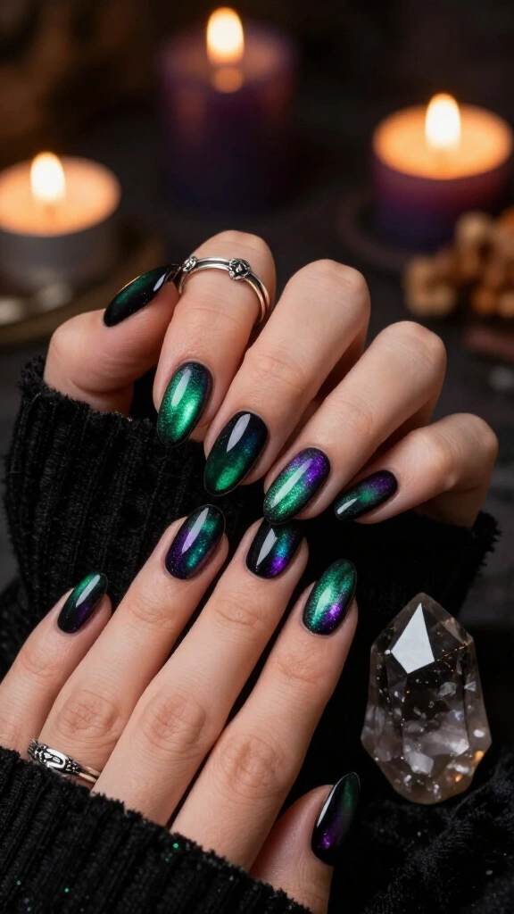 Velvet Aura Witchy Nails
