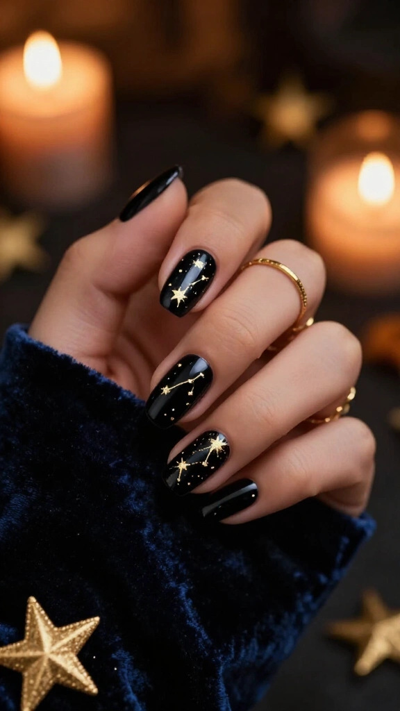 Metallic Gold Constellations