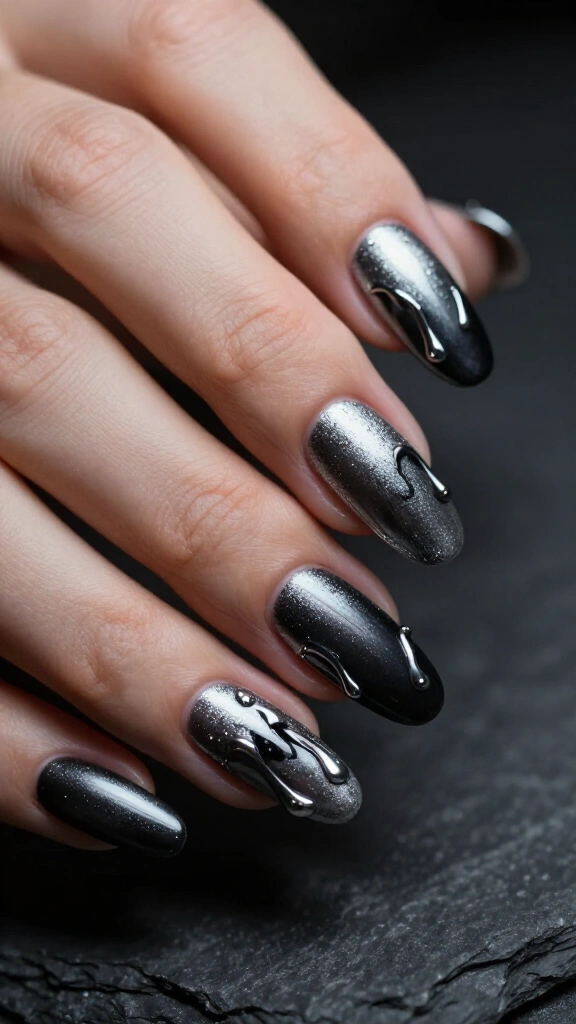 Dripping Chrome Metallic Melt