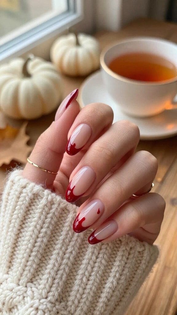 Blood-Drip French Tips