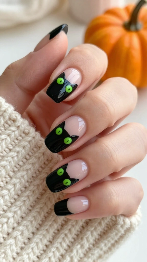 Peek-a-Boo Black Cat Eyes