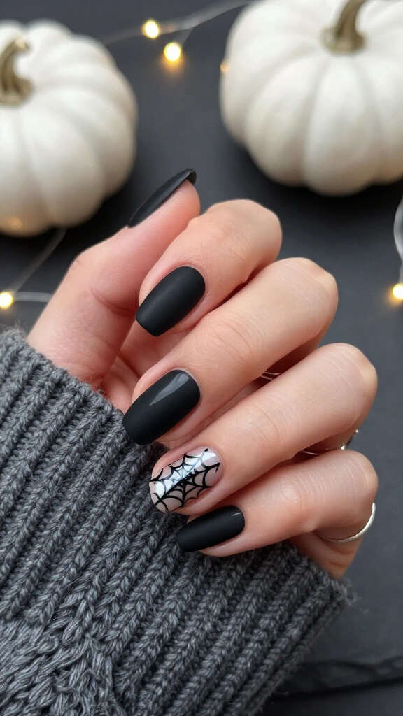 Matte Black and Glossy Web Accents