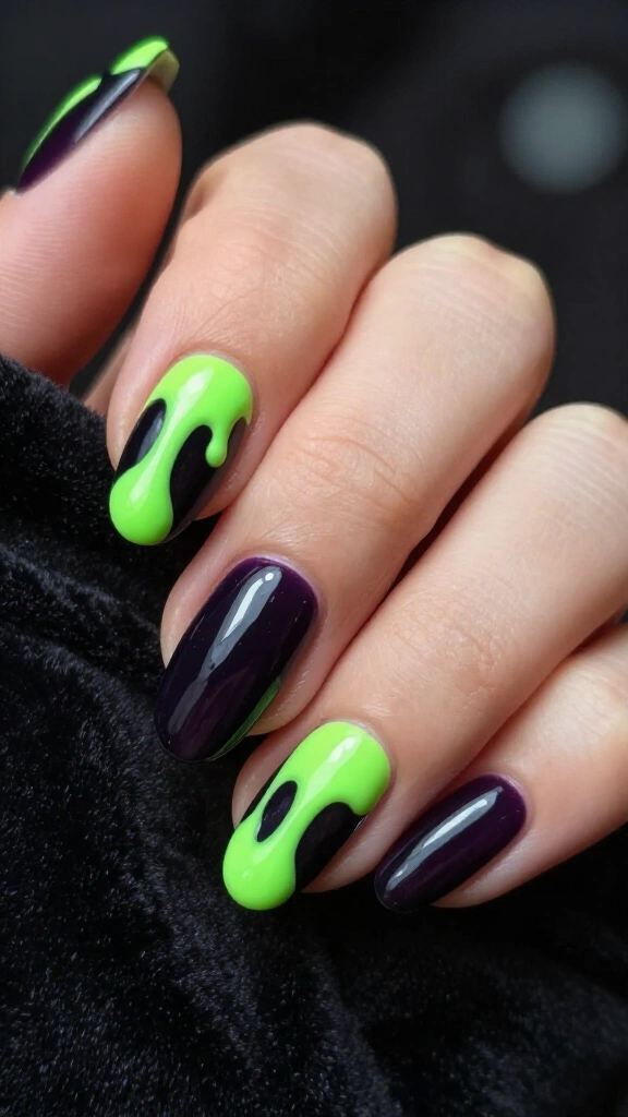 Neon Slime Cuticle Drips