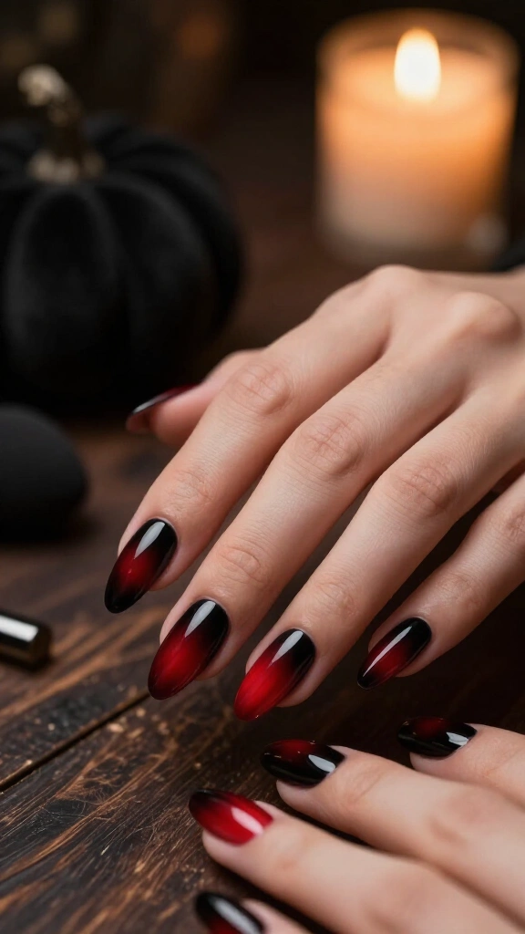 Velvet Blood Red Ombre