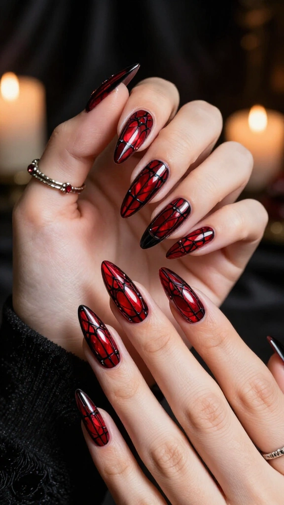 Glass Red Stained-Glass Finish