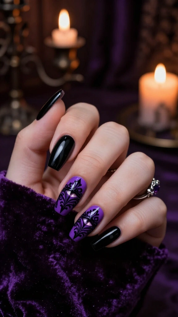 Haunted Mansion Wallpaper Accent Nails