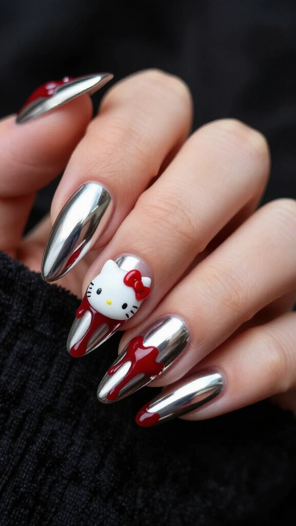 Blood Drip Chrome Stilettos