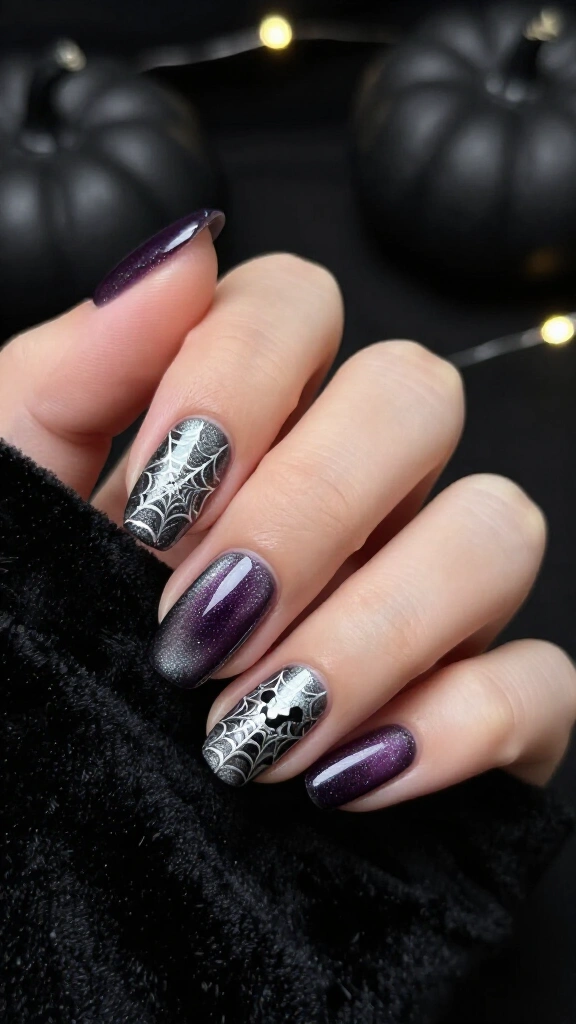 Mickey Spiderweb Velvet Tips