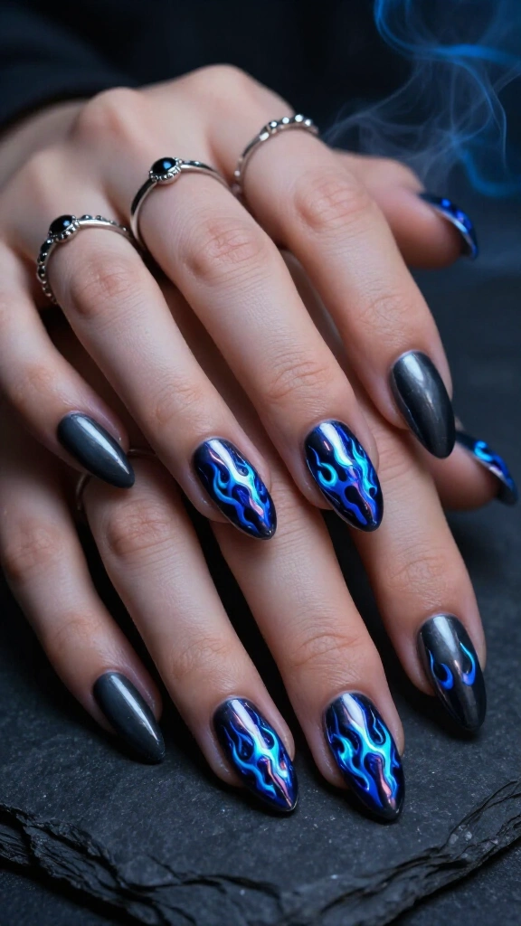 Hades Underworld Blue Flame Shimmer