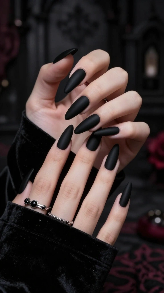 Matte Black Stiletto Claws