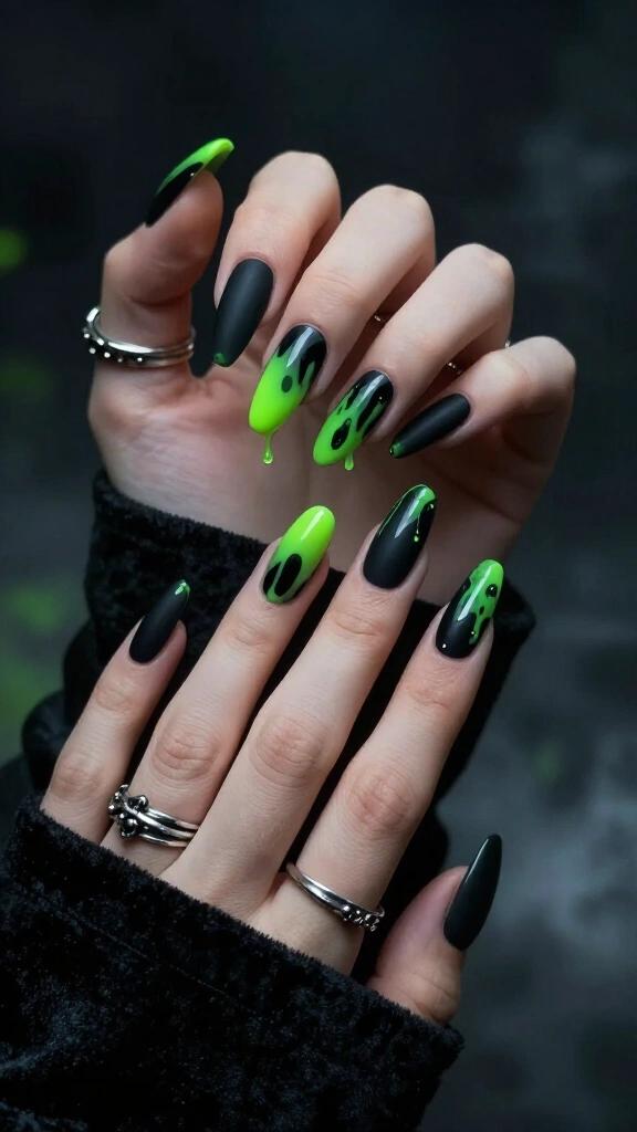 Glossy Dripping Slime on Pitch Black