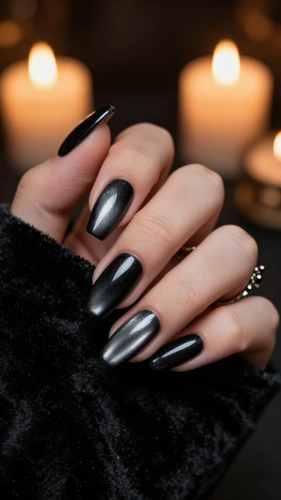 Black Cat-Eye with Velvet Magnetic Shimmer