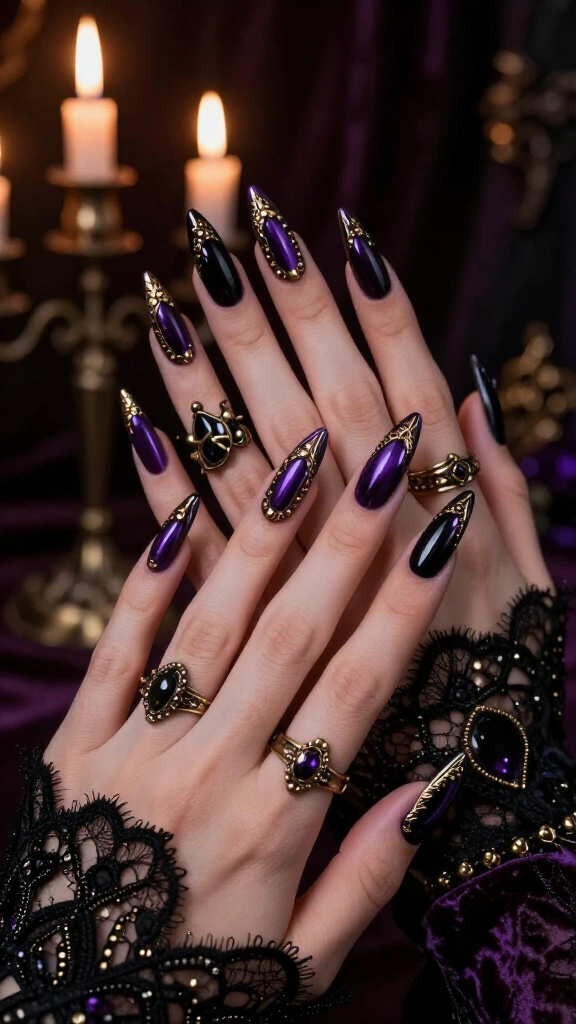 Gilded Blackberry Renaissance Tips
