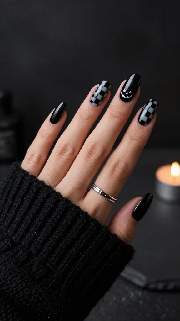 Matte and Glossy Checkerboard Pumpkins