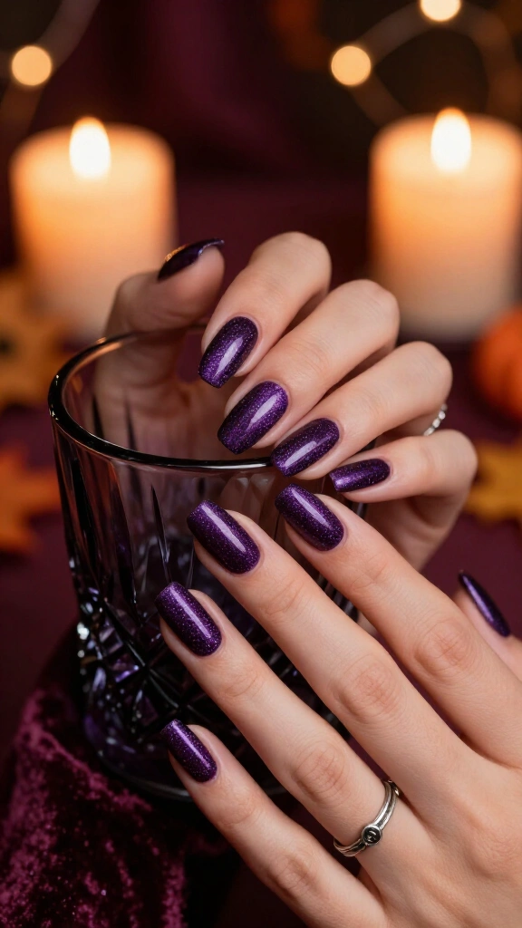 Sparkling Eggplant Micro-Glitter Accents