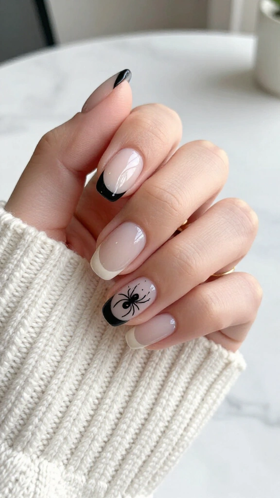 Minimalist Black Micro Dots and Spiders