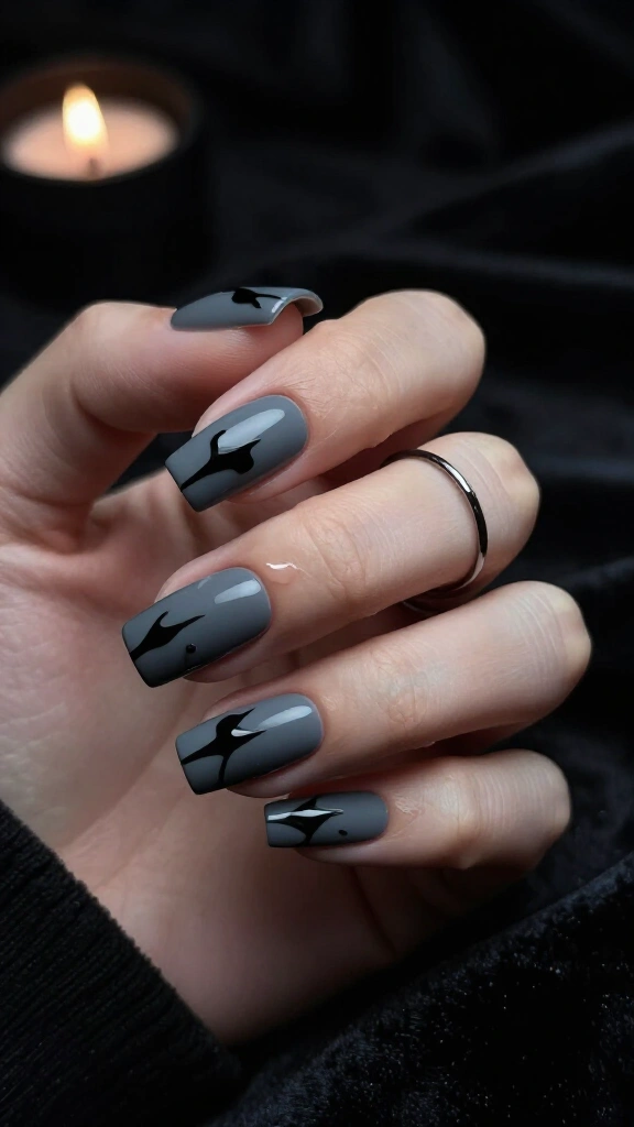 Matte charcoal with glossy drip tips
