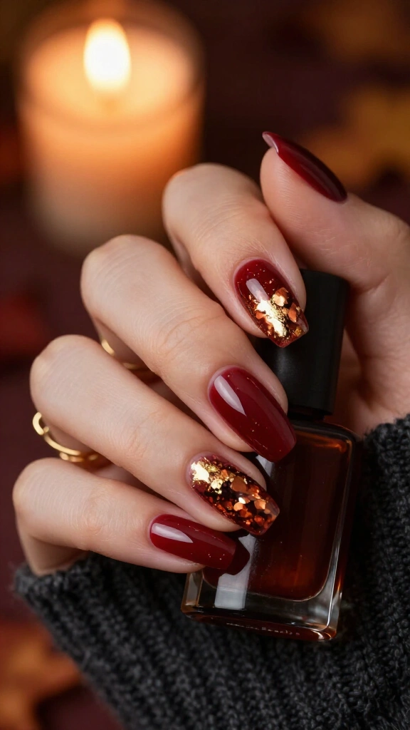 Moody Bordeaux Foil Flakes