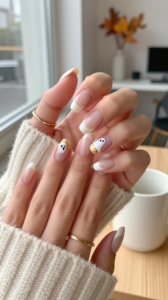 Sheer Ghost French Tips