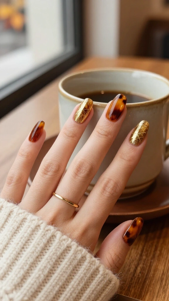 Tortoiseshell with Gilded Web Accents
