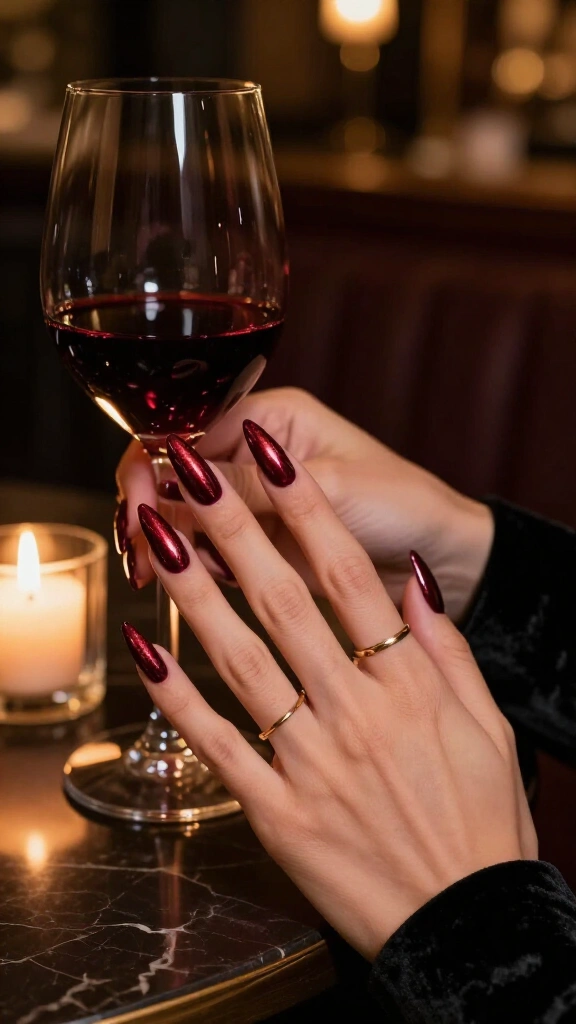 Burgundy Chrome Stiletto