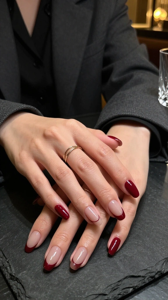 Moody Merlot French Outline