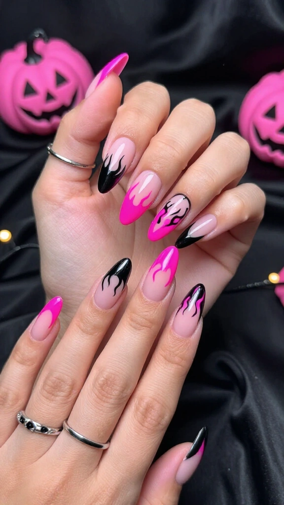 Fuchsia Flames and Demon Horns