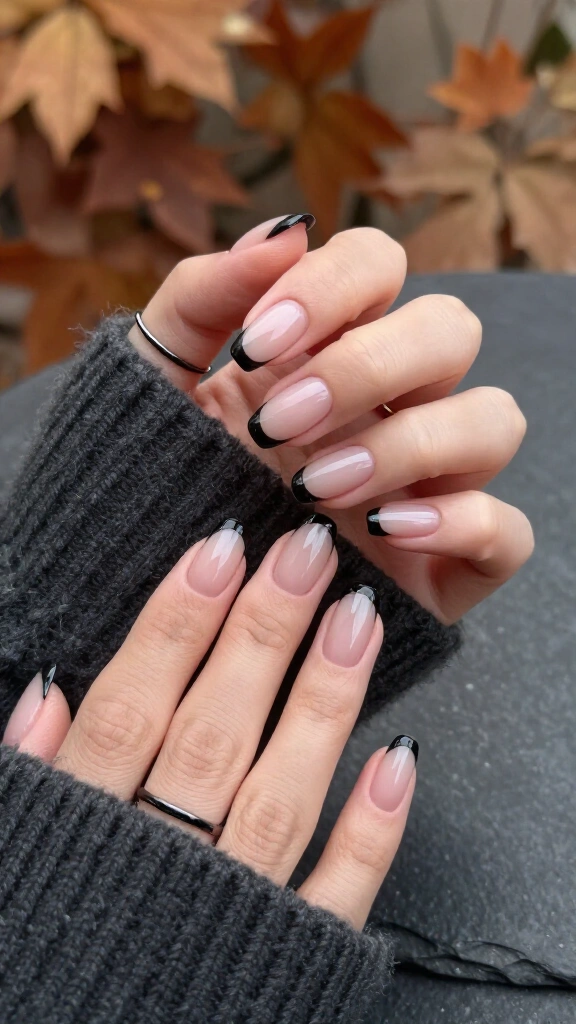 Ultra-glossy obsidian micro-French