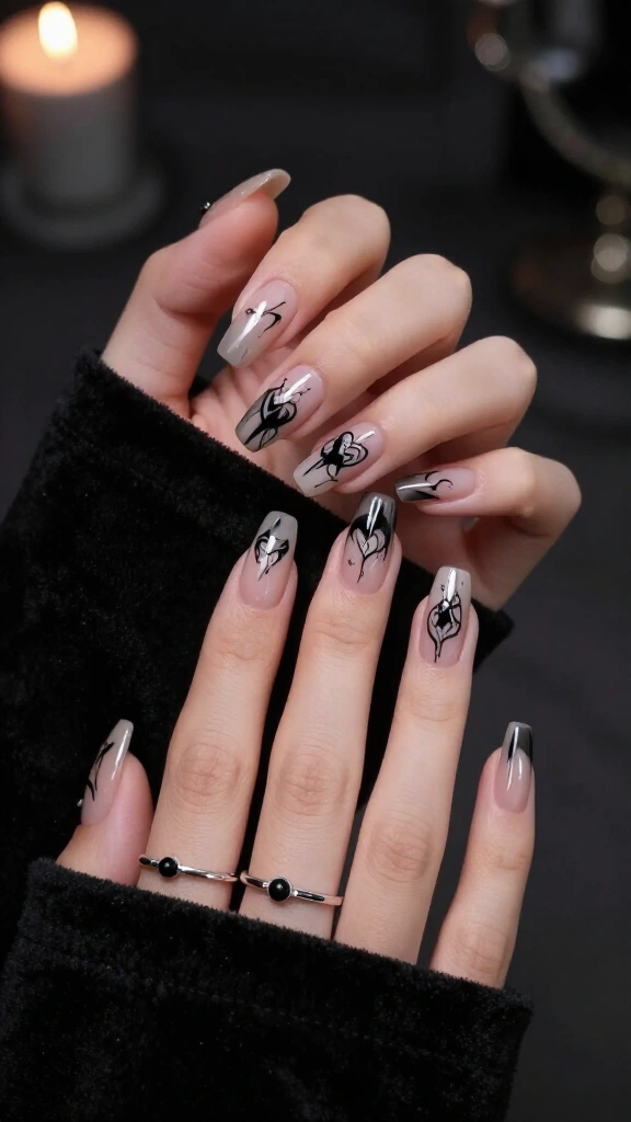 Abstract bleeding heart graphics