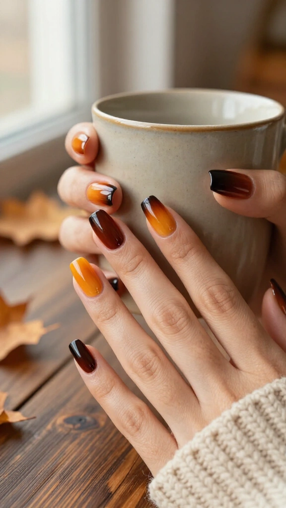 Burnt Amber Ombré