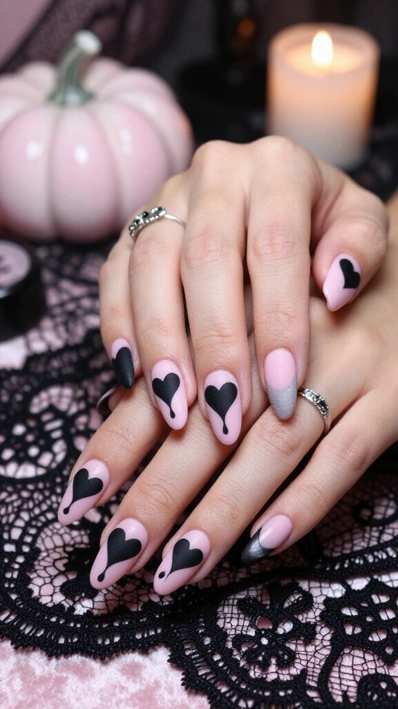 Pastel Goth Melting Hearts