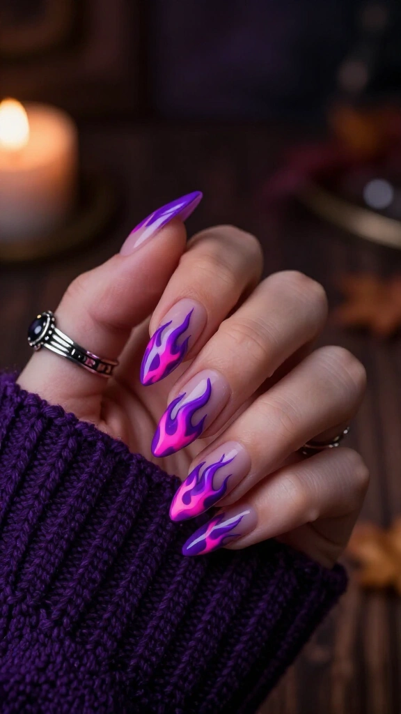Electric Purple Flame Tips