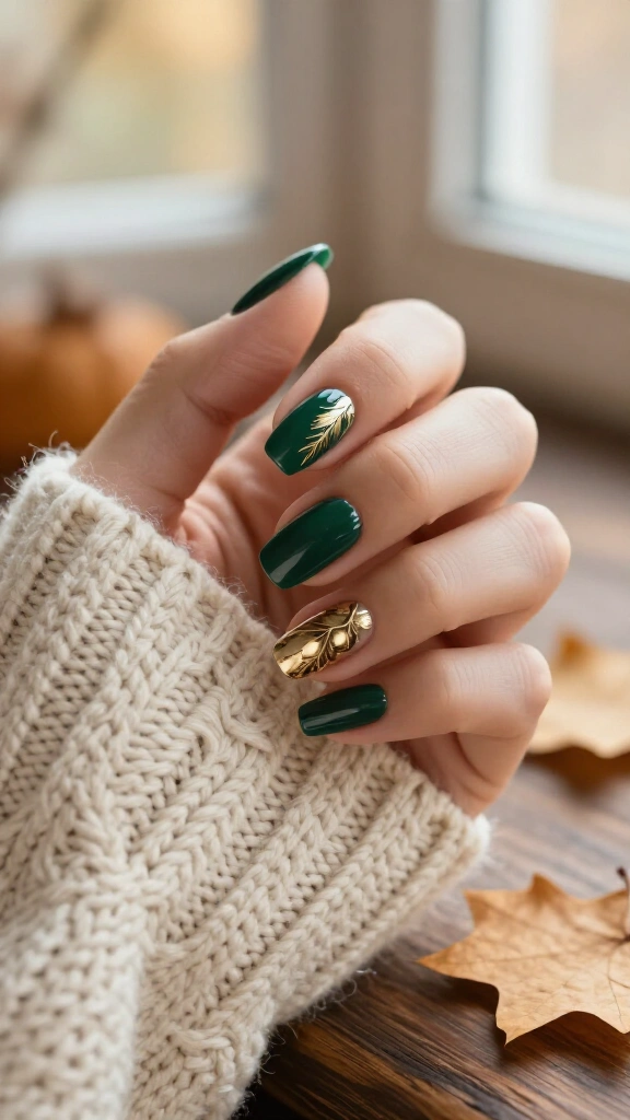 Gilded Leaf Outlines