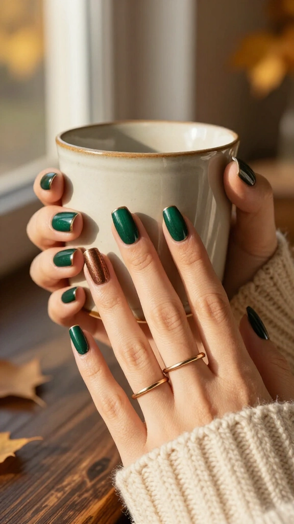 Gilded Emerald Frame Nails