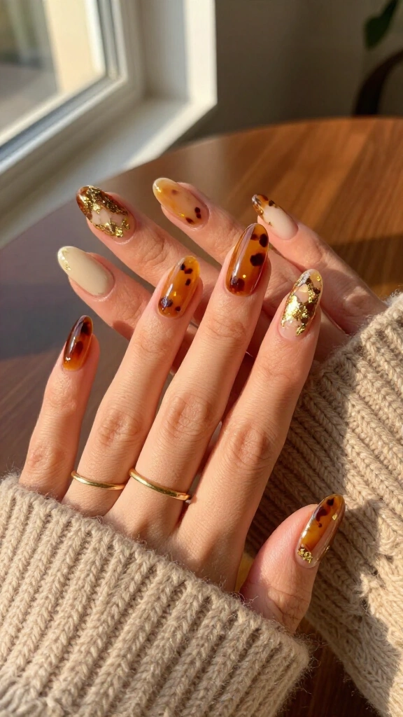 Tortoiseshell with Gold Foil Accents
