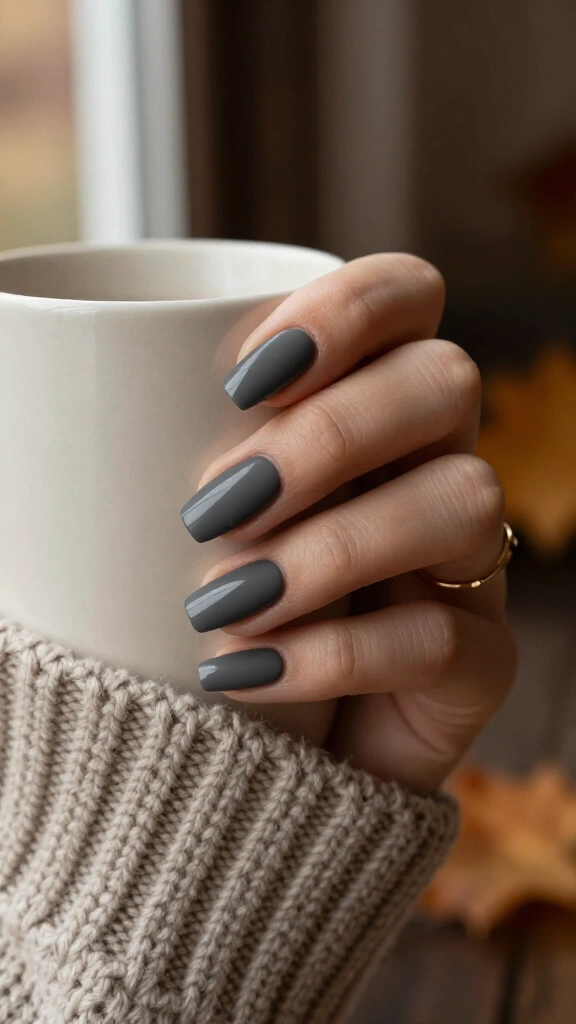 Modern Matte Charcoal and Glossy French