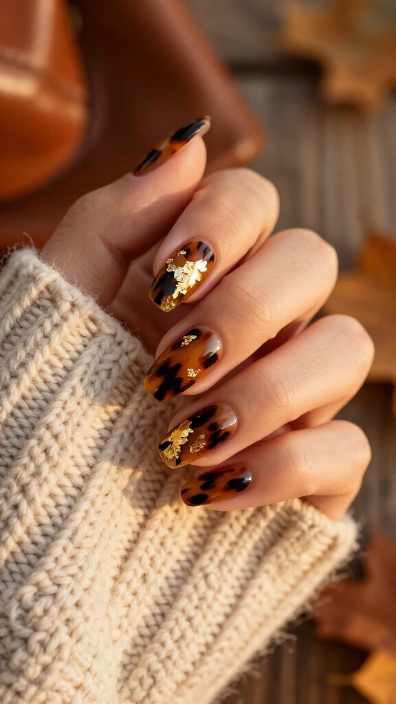 Tortoiseshell & Gold Foil Accents