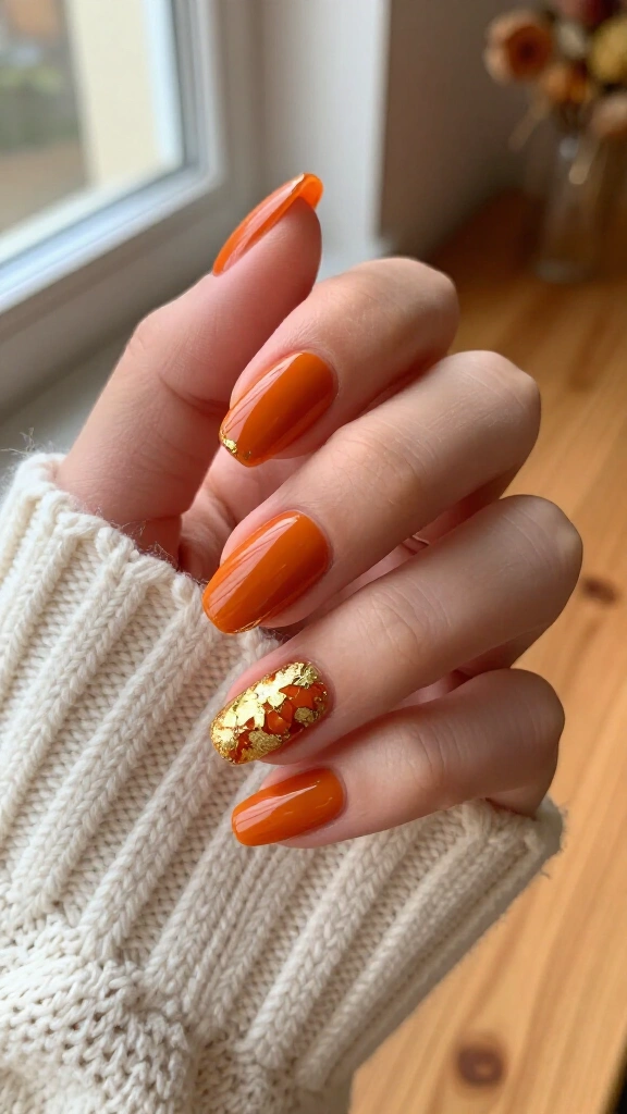 Gilded Foil Pumpkin Accents