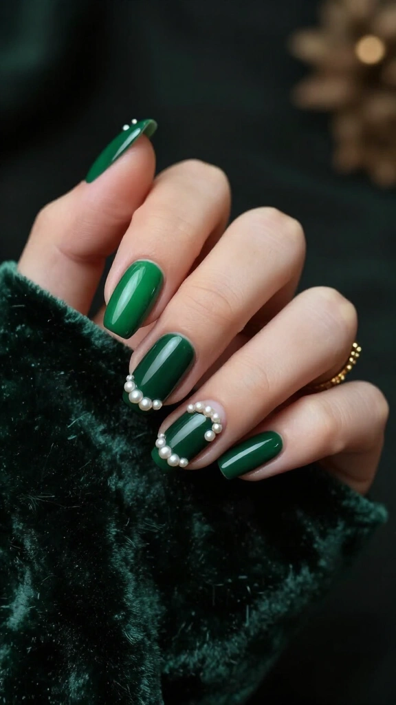 Pearl-Studded Witchy Emerald