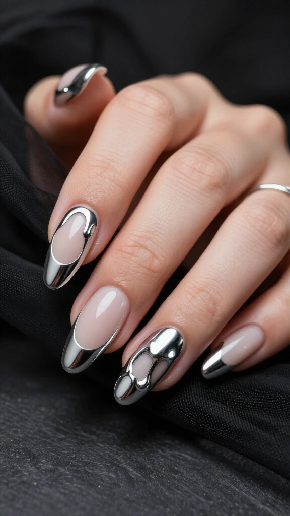 Molten Metallic Silver Slime