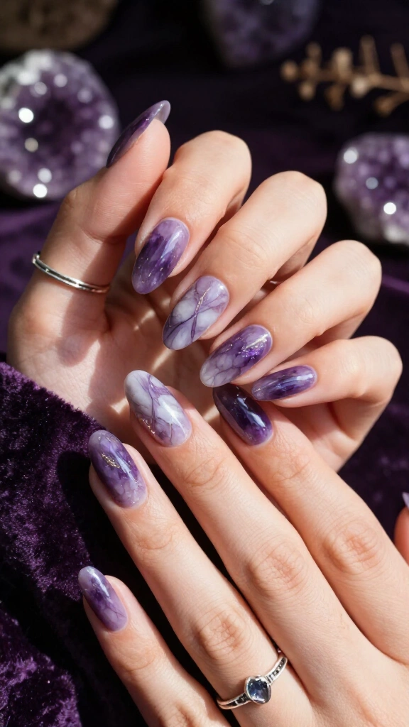 Smoky Amethyst Quartz Effect